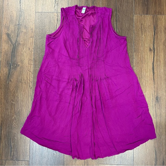Old Navy purple pinned swing dress SZ LG - Picture 1 of 5